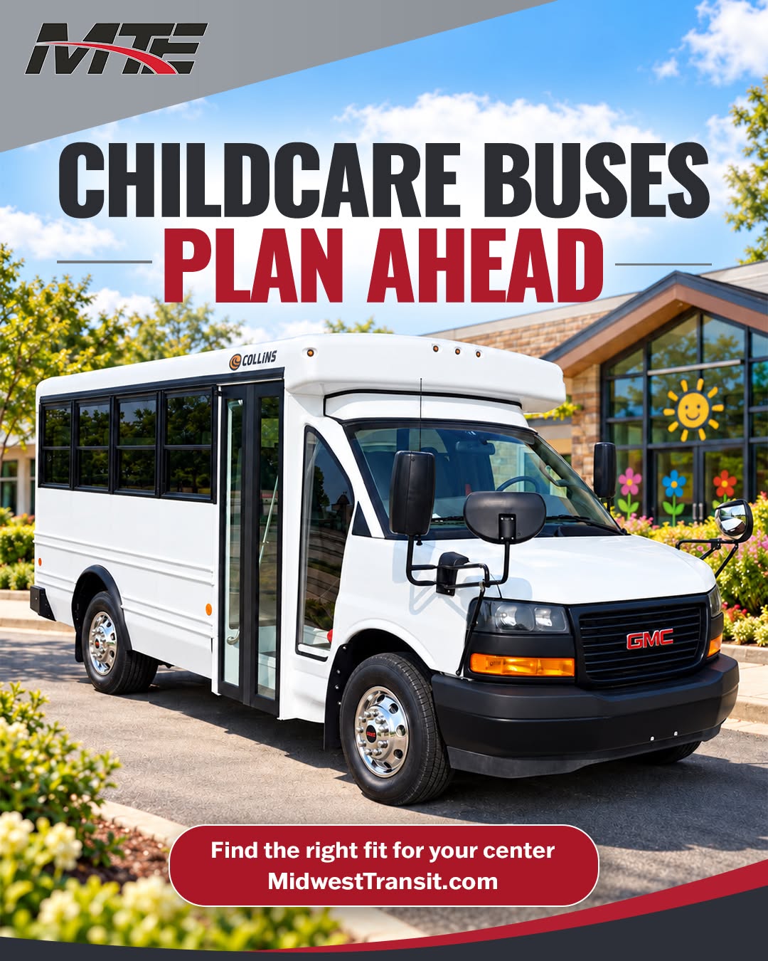 MTE childcare bus graphic
